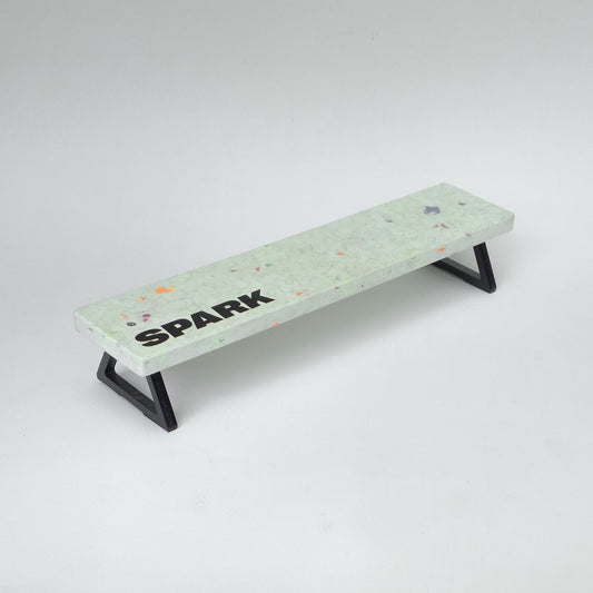 SPARK - WHITE & BLACK CONFETTI PLASTIC BENCH