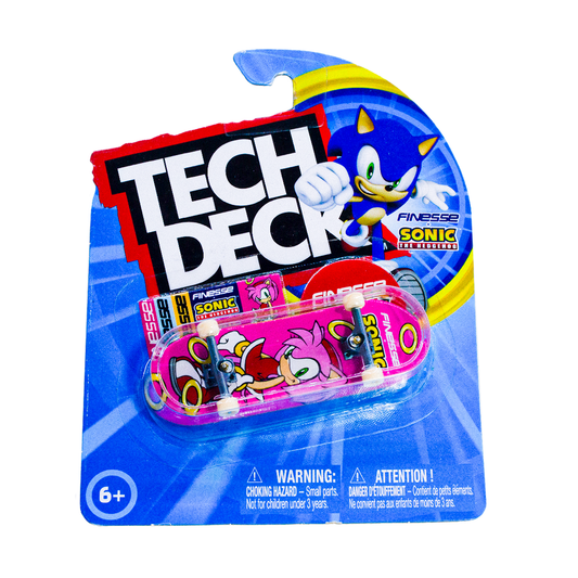 Tech Deck Finesse Sonic Amy Rose fingerboard coleccionable 96mm accesorios