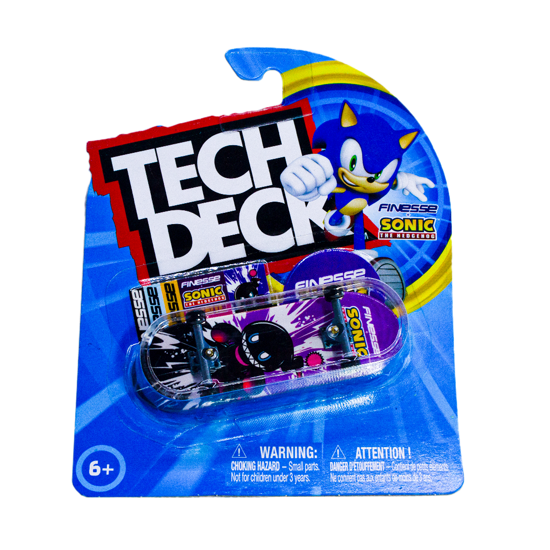 Tech Deck Finesse Sonic Dark Chao fingerboard 96mm coleccionable stickers trucks metal