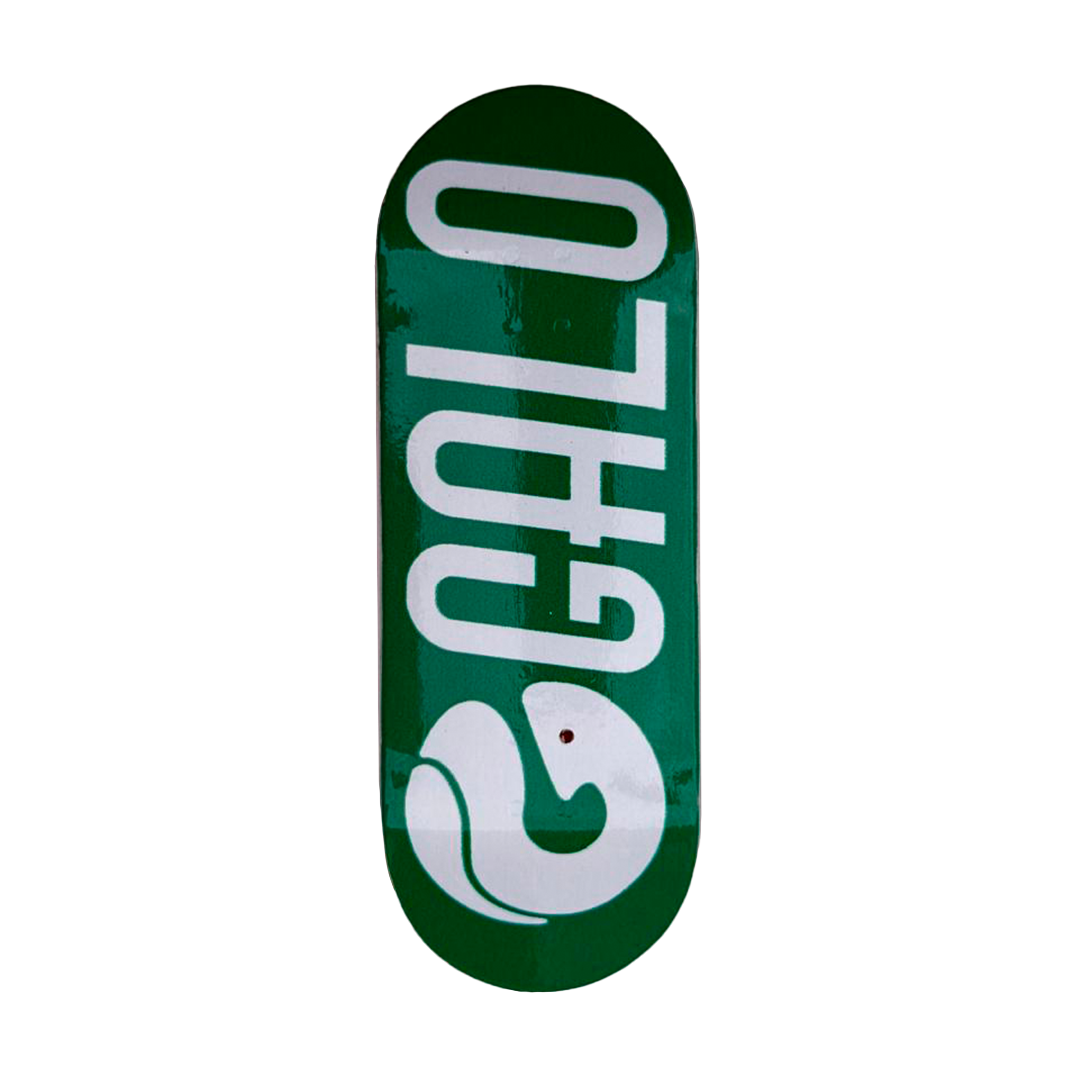 Deck fingerboard Galo Team Model verde tabla artesanal madera prensada Chile