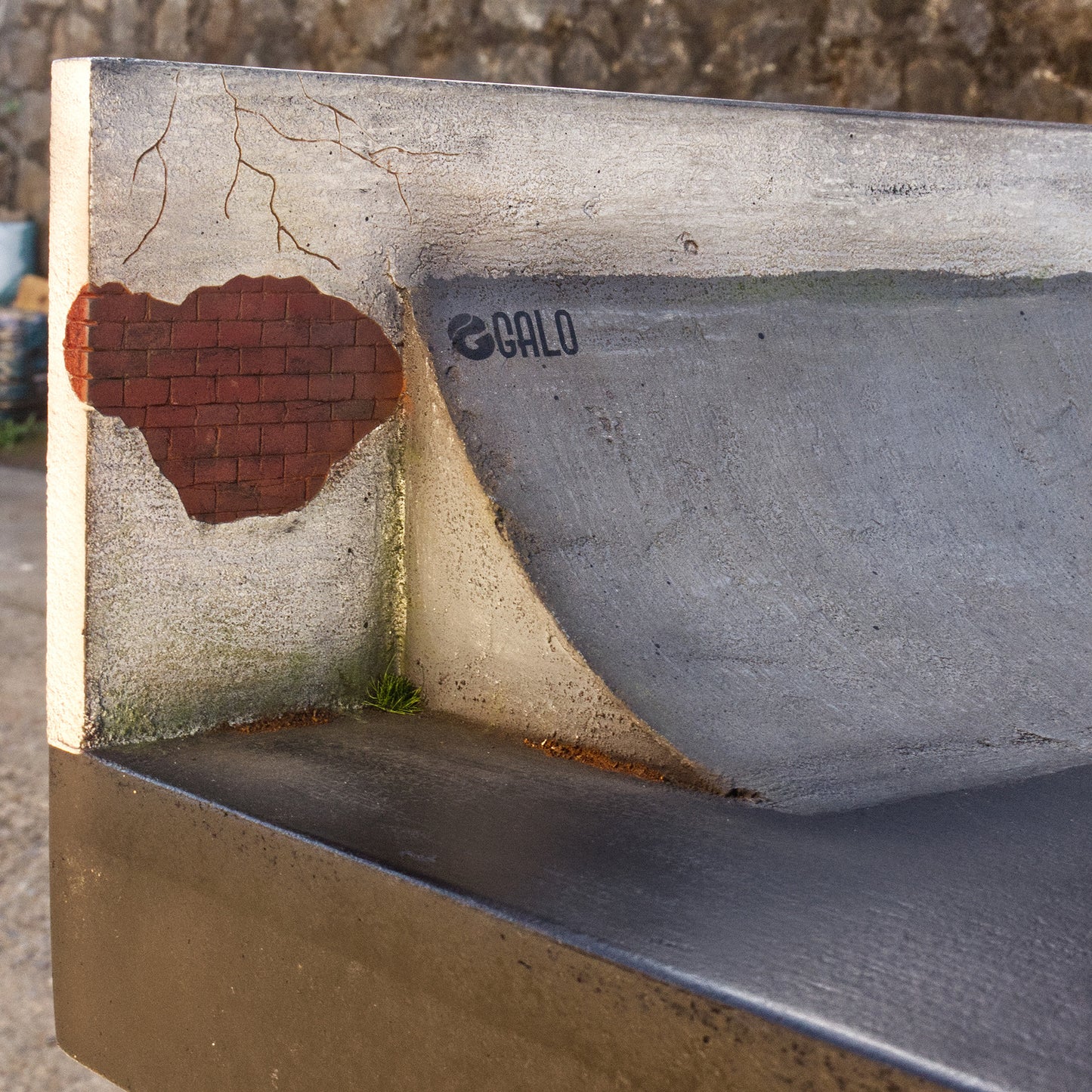 Spot Escalera + Hubba Galo — Madera | Full Size | 150×35×20 cm