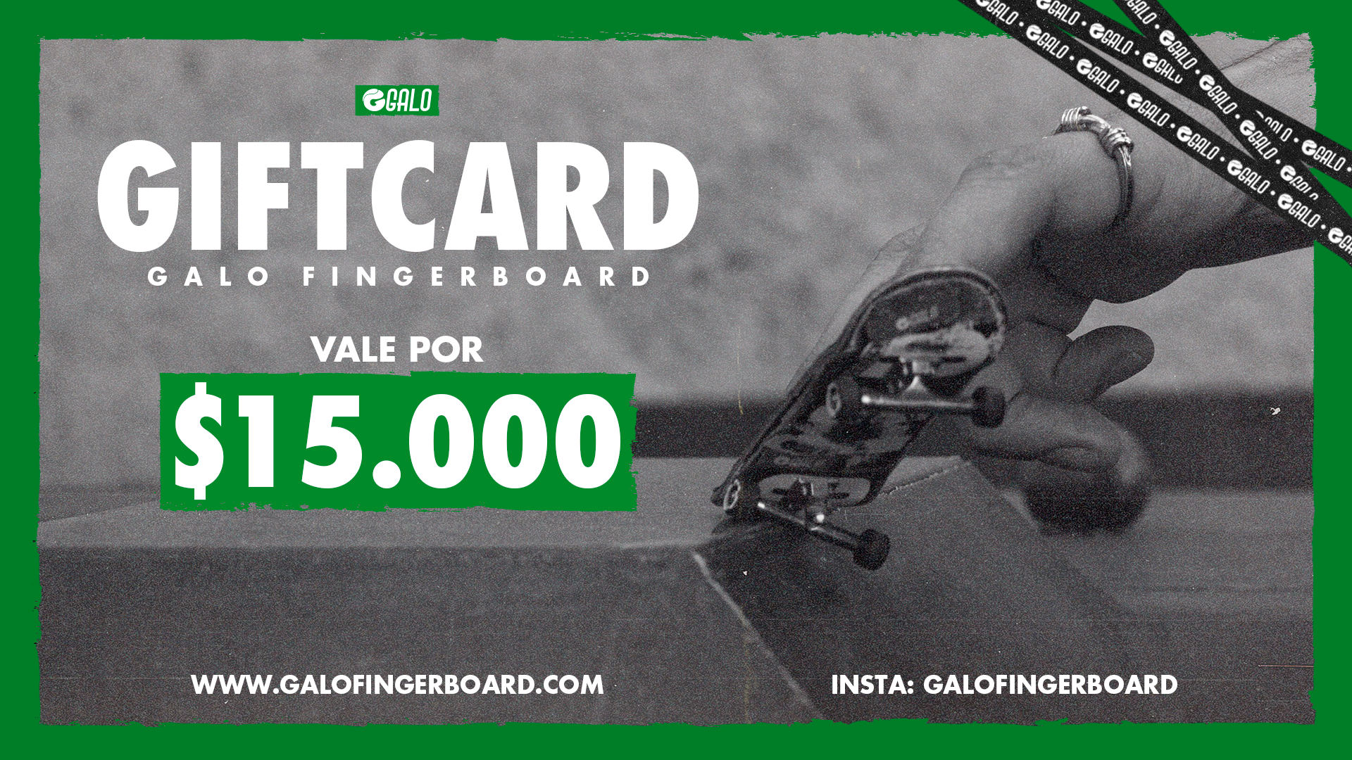 Tarjeta regalo digital Galofingerboard gift card fingerboard Chile