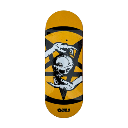 Deck fingerboard Galo Skull serie Ritual tabla artesanal calavera madera Chile