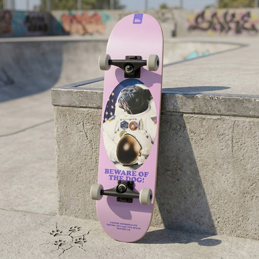 Tabla Completa de Skate Life Pro Space Dog 8.0" – Setup Profesional Armado con Trucks y Ruedas Life