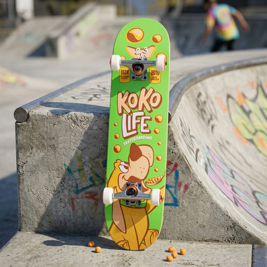 Tabla Completa de Skate para Niños Life KIDS Dog 8.0" – Lista para Patinar, Ideal para Principiantes
