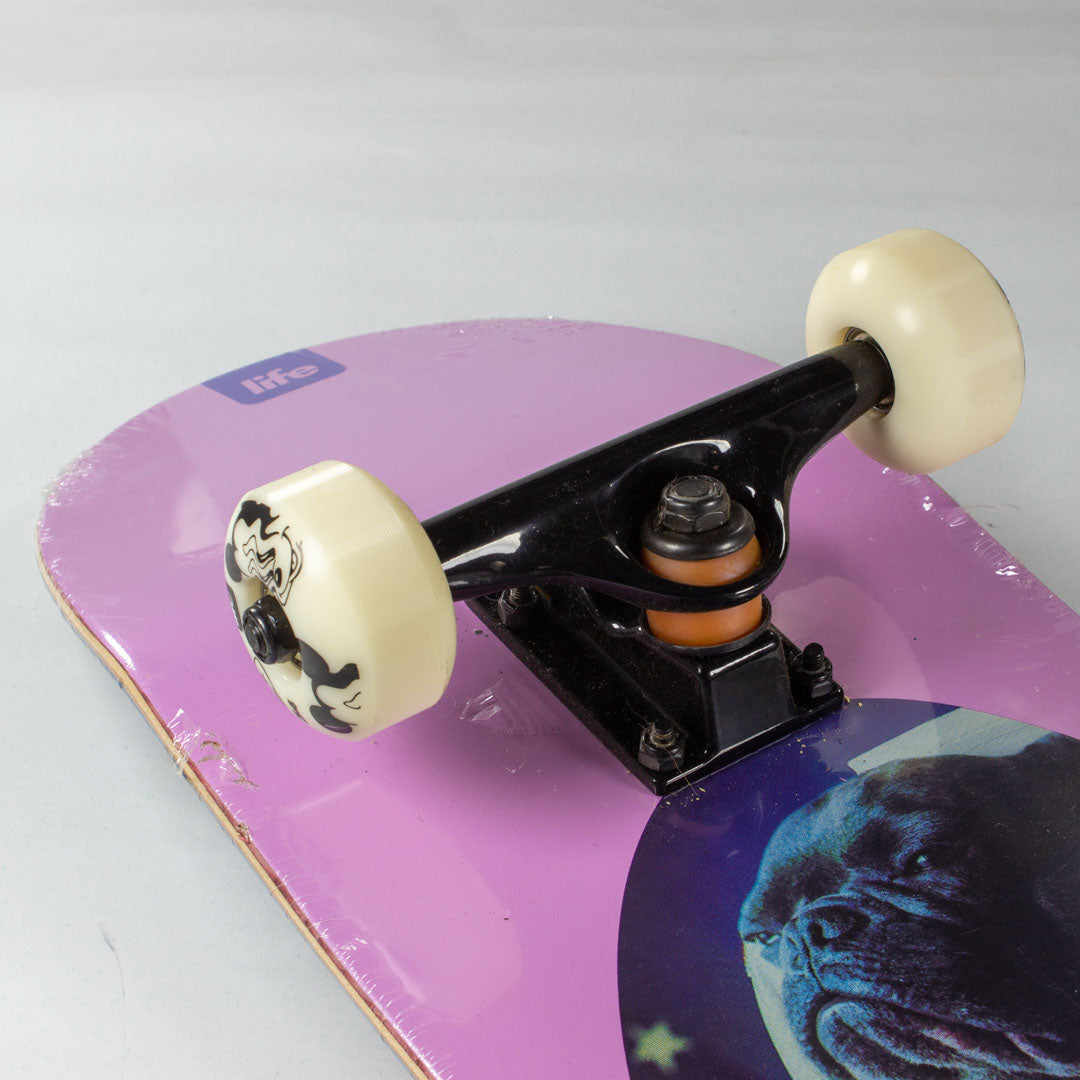 Tabla Completa de Skate Life Pro Space Dog 8.0" – Setup Profesional Armado con Trucks y Ruedas Life
