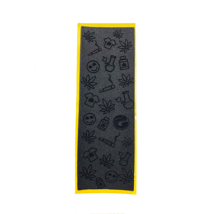 Tape grabado cannabis fingerboard diseño escena Galofingerboard Chile