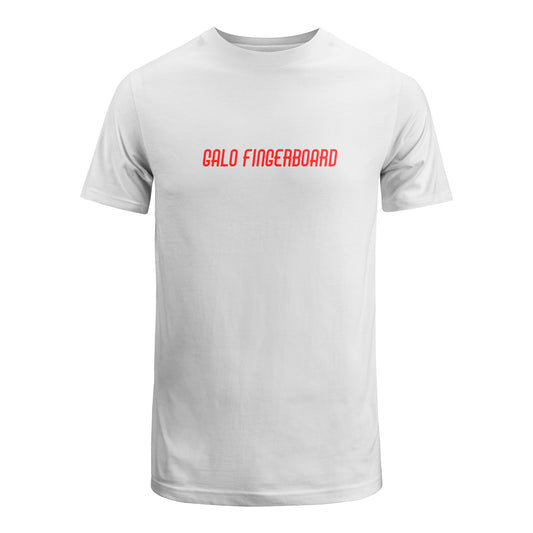 Polera Galo Blanca - TEXTO Rojo