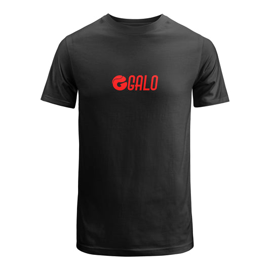 Polera Galo Negra - GALO Rojo